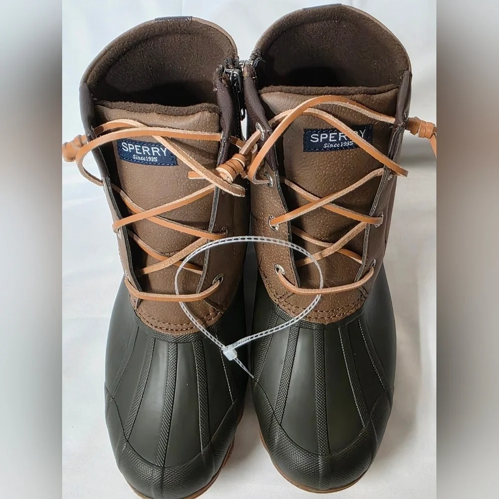 Sperry Syren Golf Two Tone Waterproof Duck Boots Womens Size 7.5 New